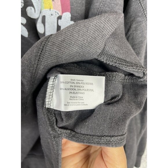 Wildfox Women's Graphic soft "Easy Does It" Charcoal Sweatshirt Sz M MSRP $108 - Picture 4 of 16